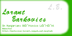 lorant barkovics business card